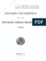 Anuario Estadístico de Los Estados Unidos Mexicanos 1939
