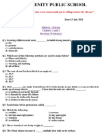 15 July IV Science Revision Worksheet Ch-1 and 2