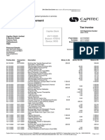 Savings Account Statement: Tax Invoice