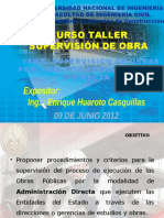 Supervisión de Obra Por Administración Directa Ehc 2012 (Ing. Enrique Huaroto)
