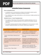 Embedded System Components: Microcontroller and Embedded Systems Notes (18Cs44)