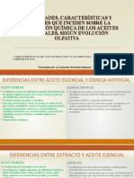 Propiedades, Características y Factores Que Inciden Sobre La Composición Química de Los Aceites Esenciales, Según Evolución Olfativa