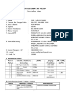 Daftar Riwayat Hidup: Curriculum Vitae