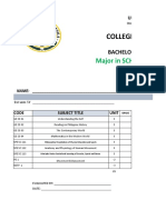 Bpe Curriculum Checklist