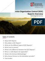 Service Organization Control (SOC) Reports Overview: Technology Risk Services