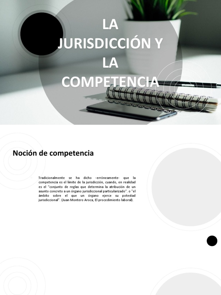 Jurisdicción y Competencia en Derecho Laboral | PDF | Competencia (ley ...