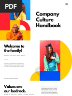 White Simple and Colorful Geometric Company Culture Book Presentation