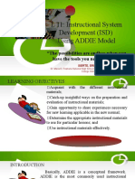 L 11: Instructional System Development (ISD) Using ADDIE Model