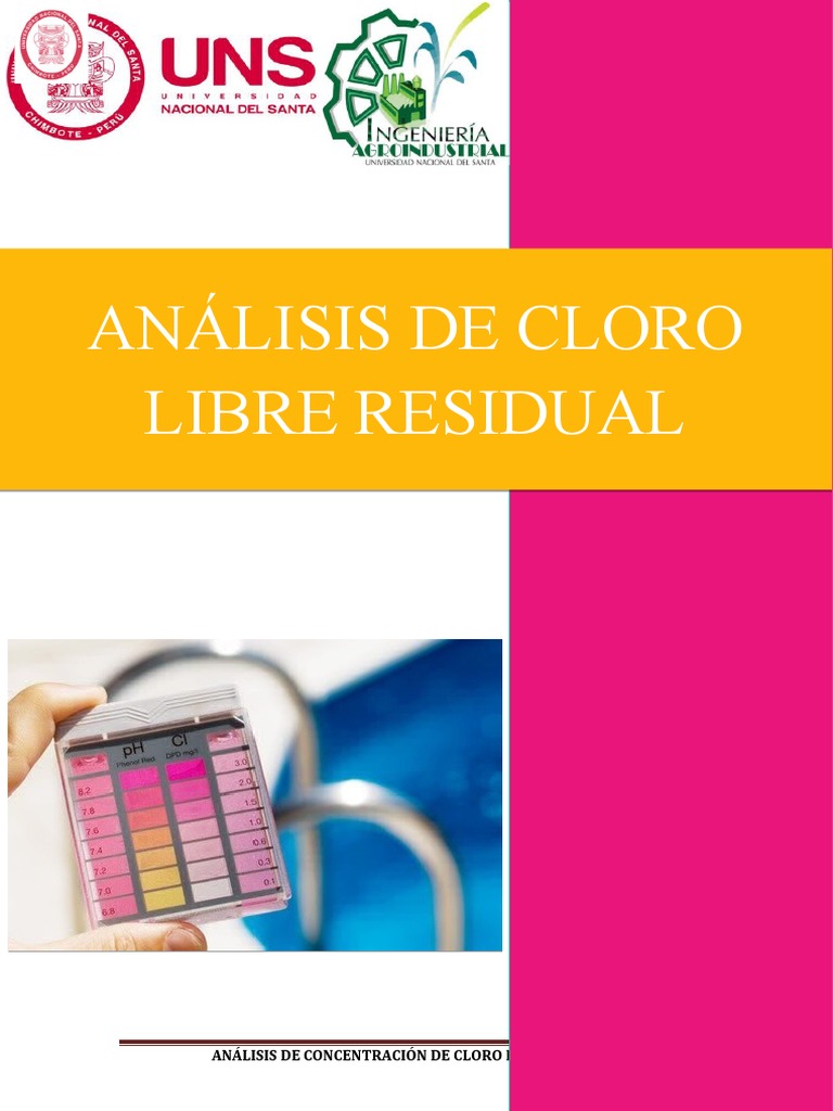 Informe de Cloro Residual PDF Agua potable Agua