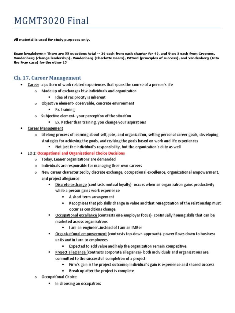 Career Management Strategies and Stages | PDF | Mentorship | Capital ...