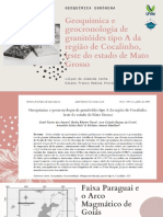 Geoquímica e Geocronologia de Granitóides Tipo A Da Região de Cocalinho, Leste Do Estado de Mato Grosso