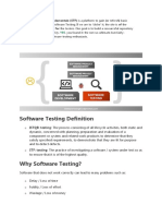 Software Testing Definition: SOFTWARE TESTING Fundamentals (STF) Is A Platform To Gain (Or Refresh) Basic