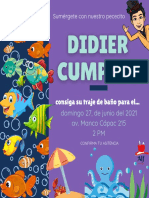 Diseño de invitación virtual cumpleaños