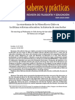 Olivares, La Enseñanza de La Filosofía en Chile en La Última Reforma Educativa