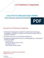Introduction To Evolutionary Computation: Assist. Prof. Dr. Mohammed Najm Abdullah