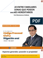 DESALOJO ENTRE FAMILIARES Y POSESIÓN HEREDITARIA