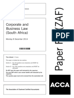 Corporate and Business Law (South Africa) : Monday 8 December 2014