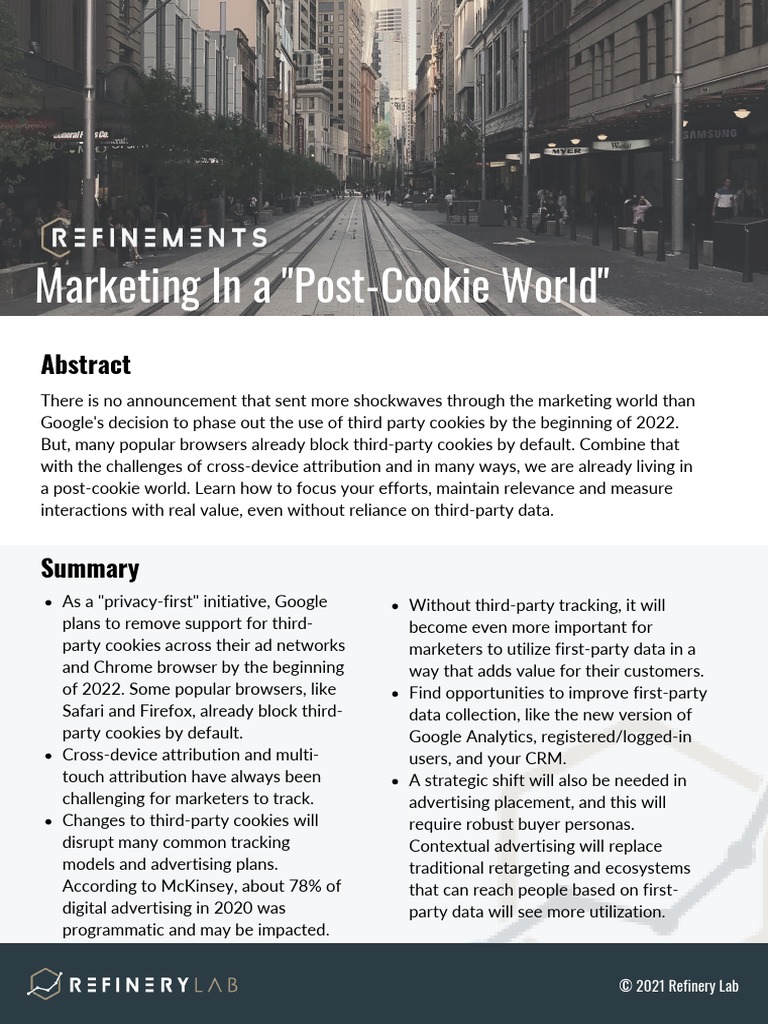 Refinements - Post Cookie World | PDF | Http Cookie | Analytics