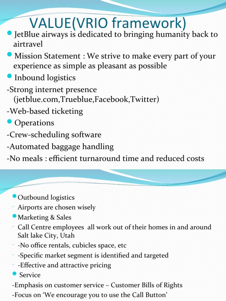 JetBlue's Mission and Core Values | PDF