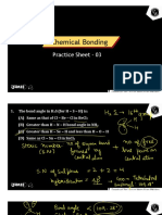 Chemical Bonding - Full Chapter Practice Sheet Solution - Chemical Bonding