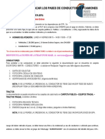 Instructivo para Sacar Los Pases de Conductores Y Camiones: Avisar Al Iniciar El Tramite Si El Tracto Tiene Endoso