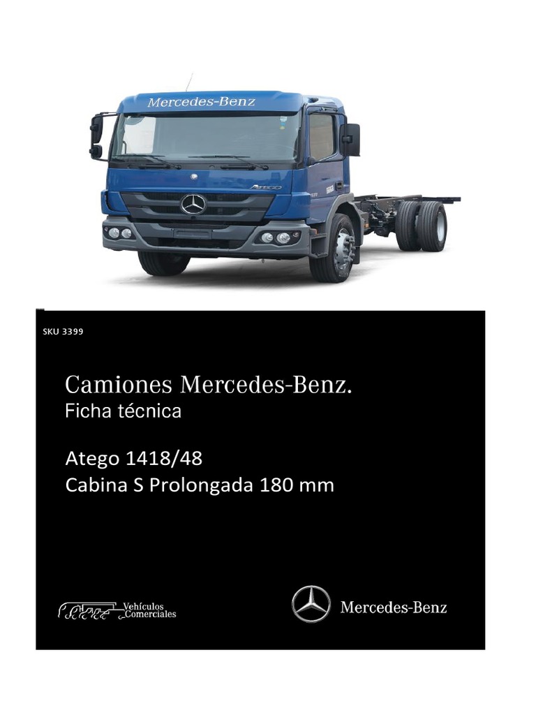 Ficha Tecnica Atego Mercedes Benz Ayn 911 Eje Transmision Mecanica