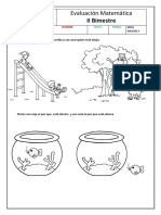 Evaluación matemática 5 años CEGNE JARDIN DEL EDEN