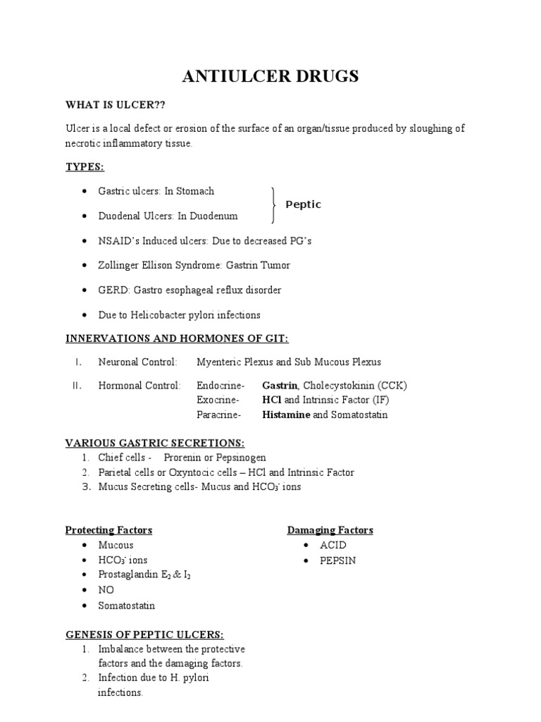 AntiUlcer Drugs | PDF | Gastroenterology | Drugs