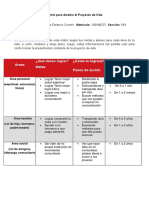 Matriz para Diseñar El Proyecto de Vida