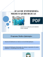 Técnicas de Enfermería Medico Quirurgicas: Docente: E.U Carolina Lagos Ordenes FECHA: 14/05/2015