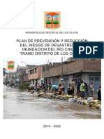8029 Plan de Prevencion y Reduccion Del Riesgo de Desastres Por Inundacion Del Rio Chillon Tramo Distrito de Los Olivos 2019 2022