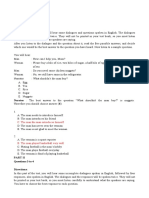 Listening Section Questions 1 and 2 Directions:: C. The Man The Man Introduces Himself