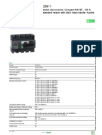 Product Data Sheet: Switch Disconnector, Compact INS125, 125 A, Standard Version With Black Rotary Handle, 4 Poles