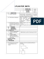 Cot Lesson Plan For Mathematics Grade 3-6