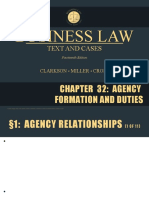 Clarkson14e - PPT - ch32 U7 Skip Unit AGENCY EMPLOYMENT. Agency Formation Duties