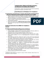 Precautionary Measures For Dealing With COVID-19 (Revision 7) - 15 Jun 21