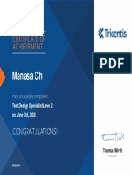 Manasa CH Test Design Specialist Level 2