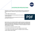 Ejercicio de Restricción Presupuestaria