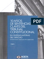 10 Años de Sentencias Claves Del Tribunal Constitucional Tomo I - Pablo Salas Vasquez