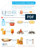 Grade 2 Reversible Irreversible Changes Worksheet