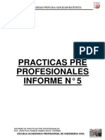 Quinto Informe de Practicas Pre-Profesionales