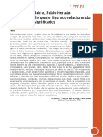 Análisis Del Texto La Palabra de Pablo Neruda