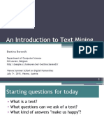 An Introduction To Text Mining: Bettina Berendt