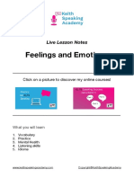 Feeling and Emotions - Lesson Notes