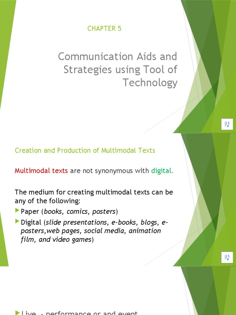 Communication Aids and Strategies Using Tool of Technology PDF Mass