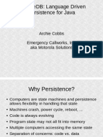 Jsimpledb: Language Driven Persistence For Java: Archie Cobbs Emergency Callworks, Inc. Aka Motorola Solutions