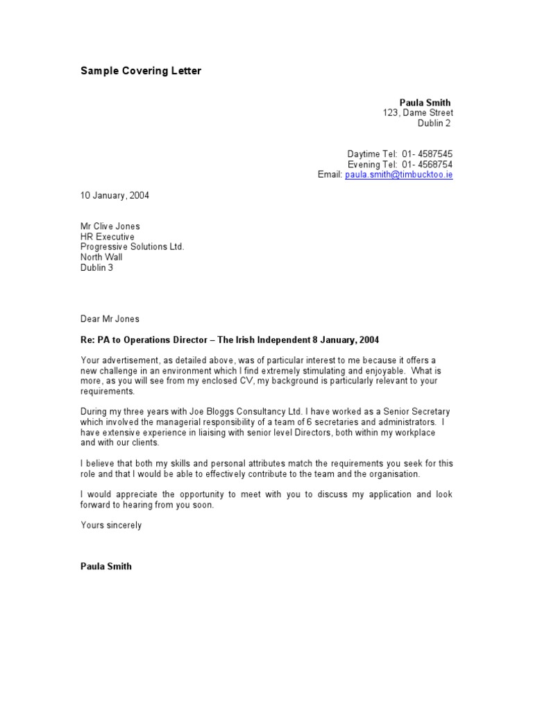 Cover Letter for PA Position | PDF