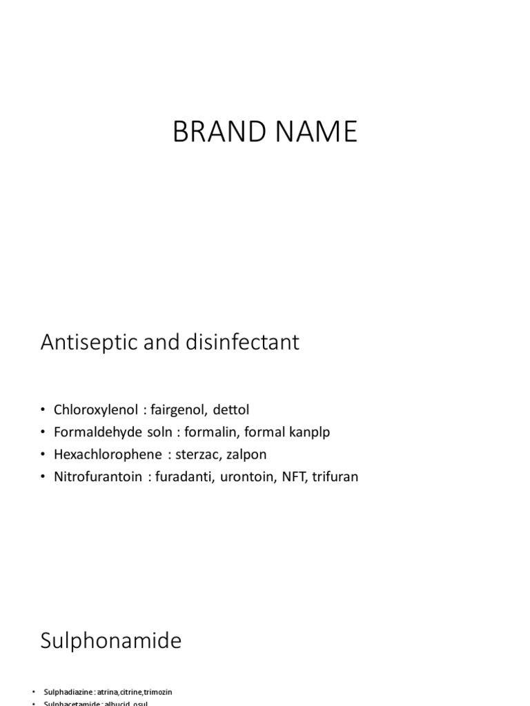 Brand Name of Drugs PDF World Health Organization Drugs