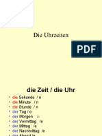 Die Uhrzeiten