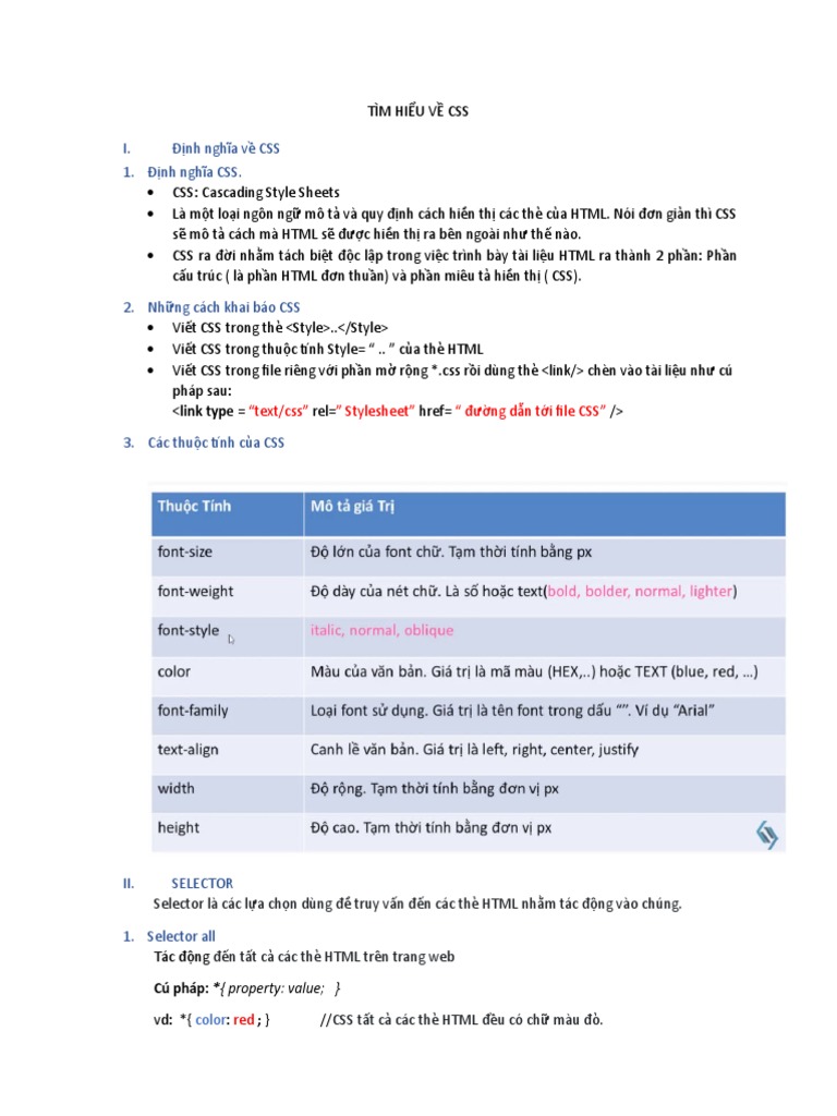 TÌM HIỂU VỀ CSS | PDF